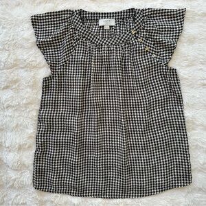 LOFT Outlet Houndstooth Blouse